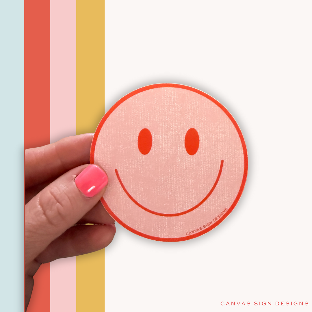 3" Smiley Face Sticker