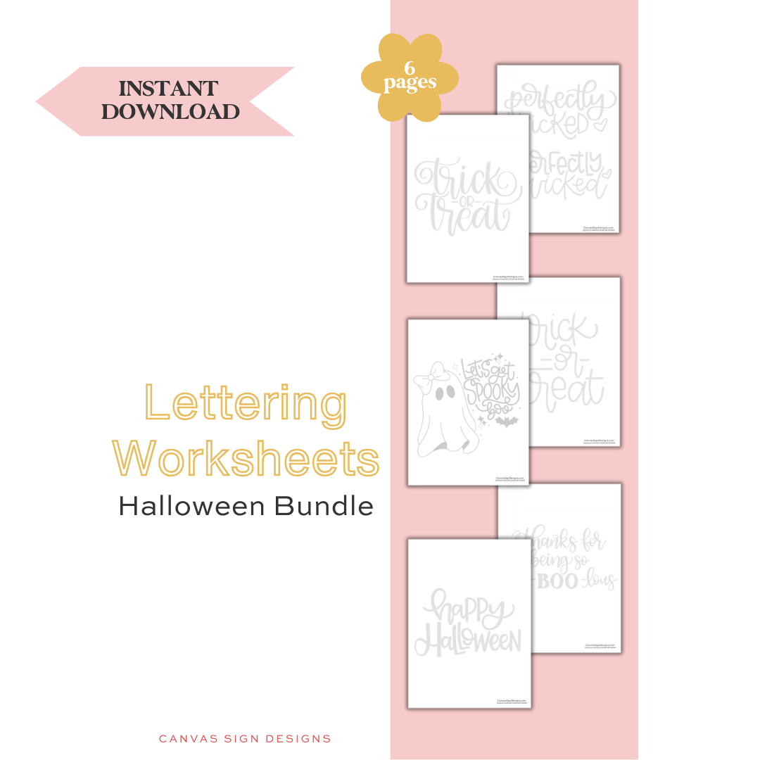 Halloween Lettering Sheets Bundle