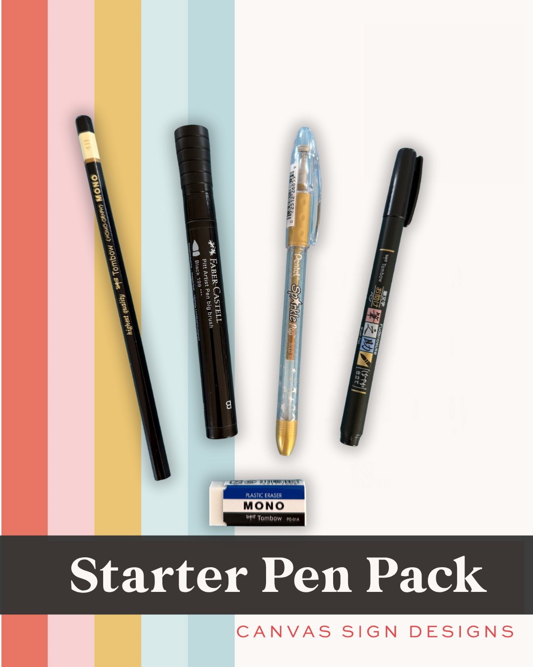 Hand Lettering Starter Pen Pack - 5 pc Set