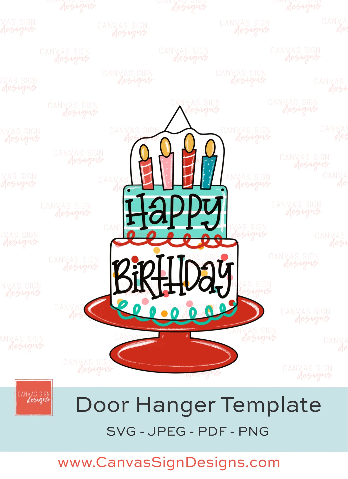 Birthday Cake Door Hanger Template