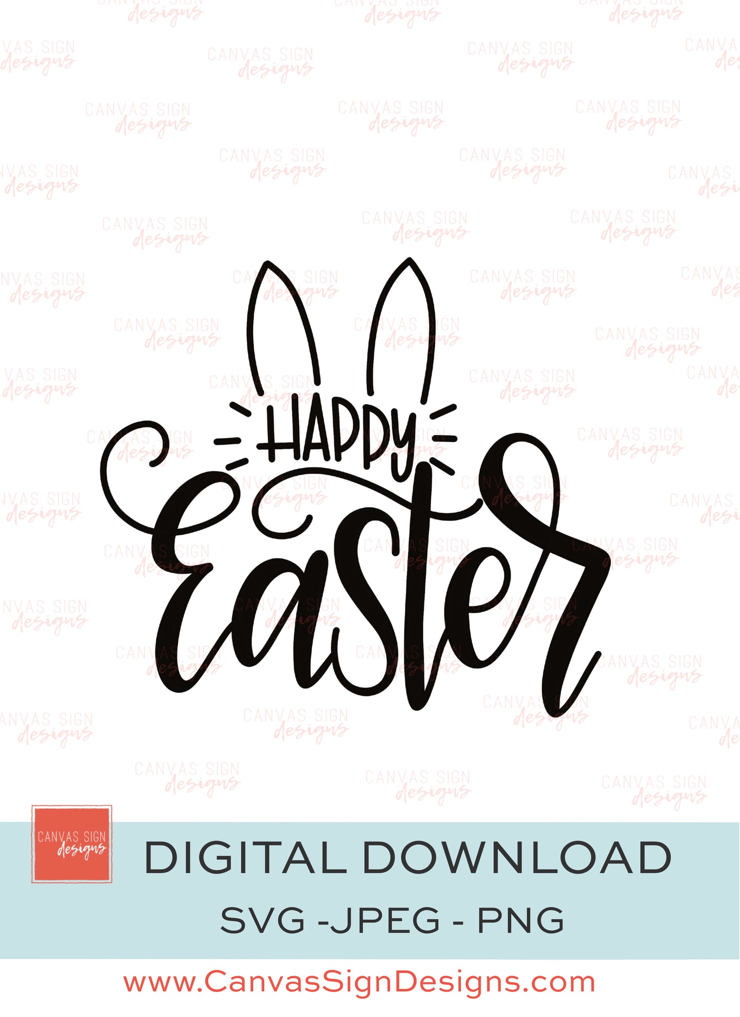 Happy Easter Hand-Lettered Digital Download