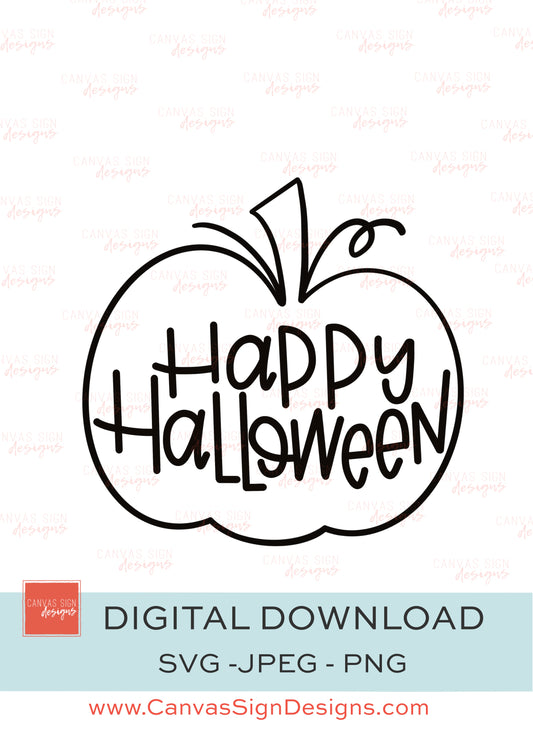 Happy Halloween Hand-Lettered Digital Download