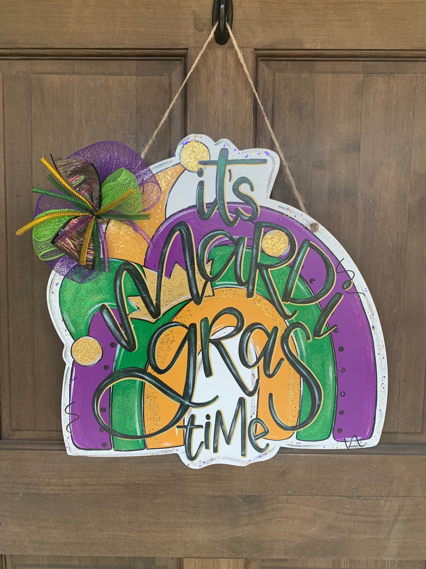 Mardi Gras Door Hanger Template