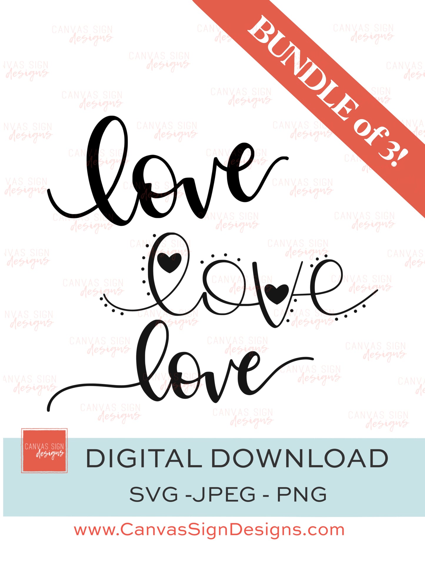 Love Bundle Hand-Lettered Digital Download