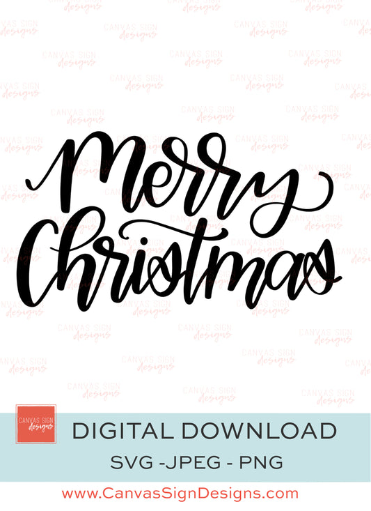 Merry Christmas Hand-Lettered Digital Download