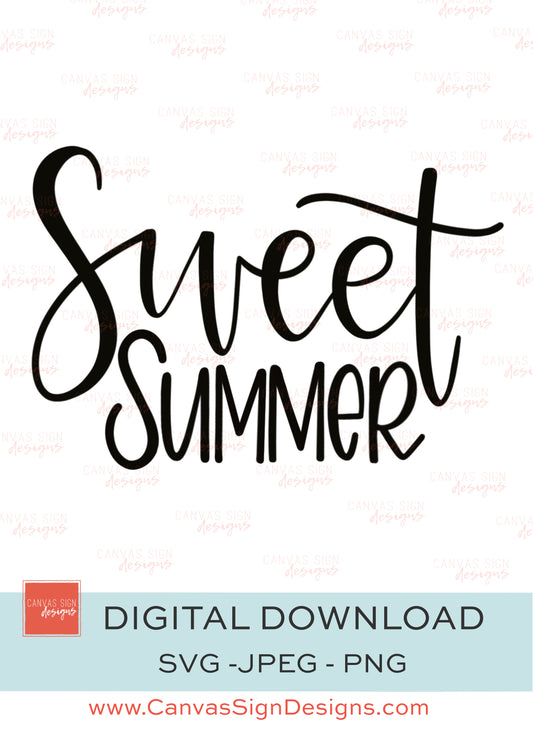 Sweet Summer Hand-Lettered Digital Download
