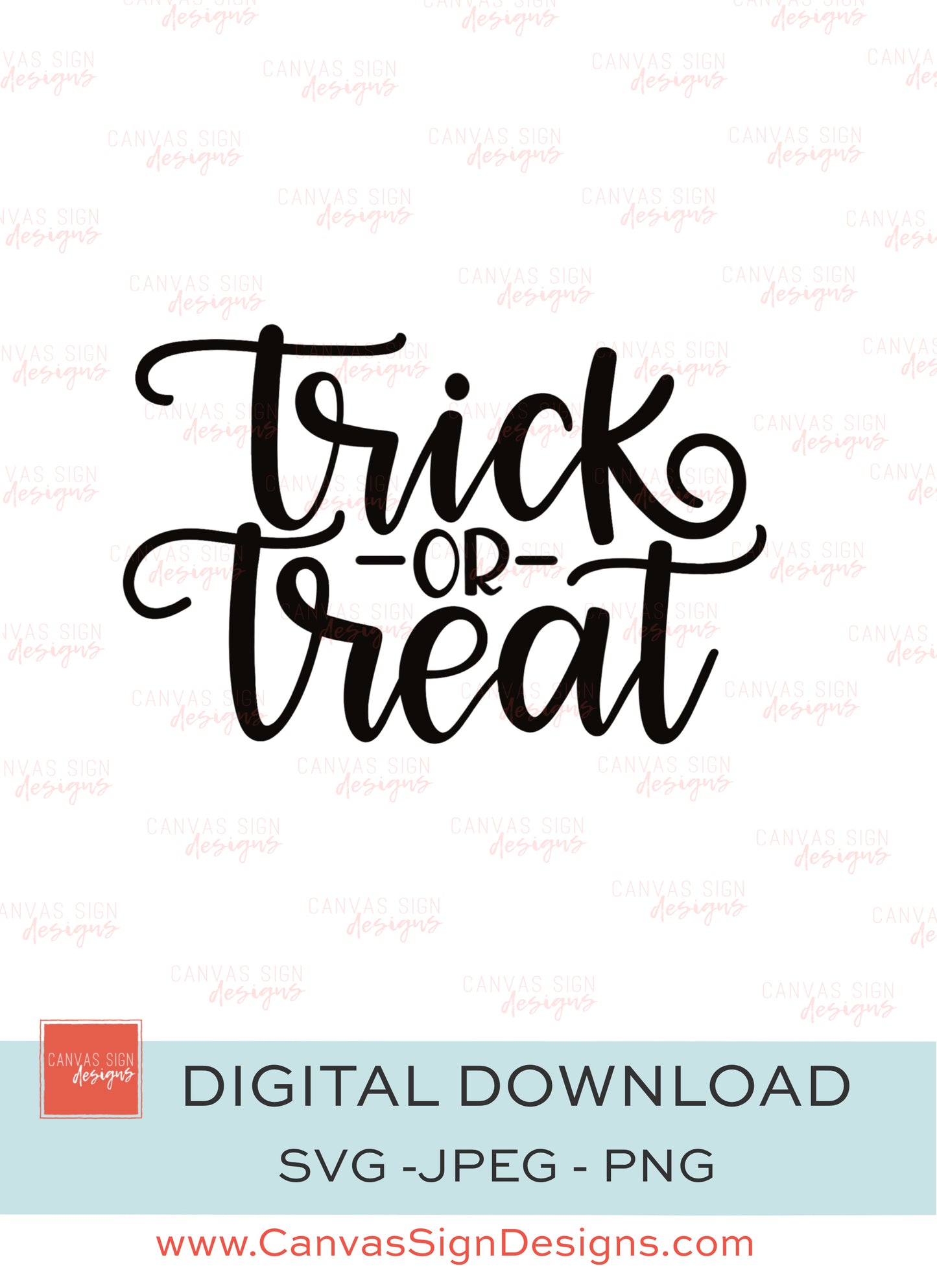 Trick Or Treat Hand-Lettered Digital Download