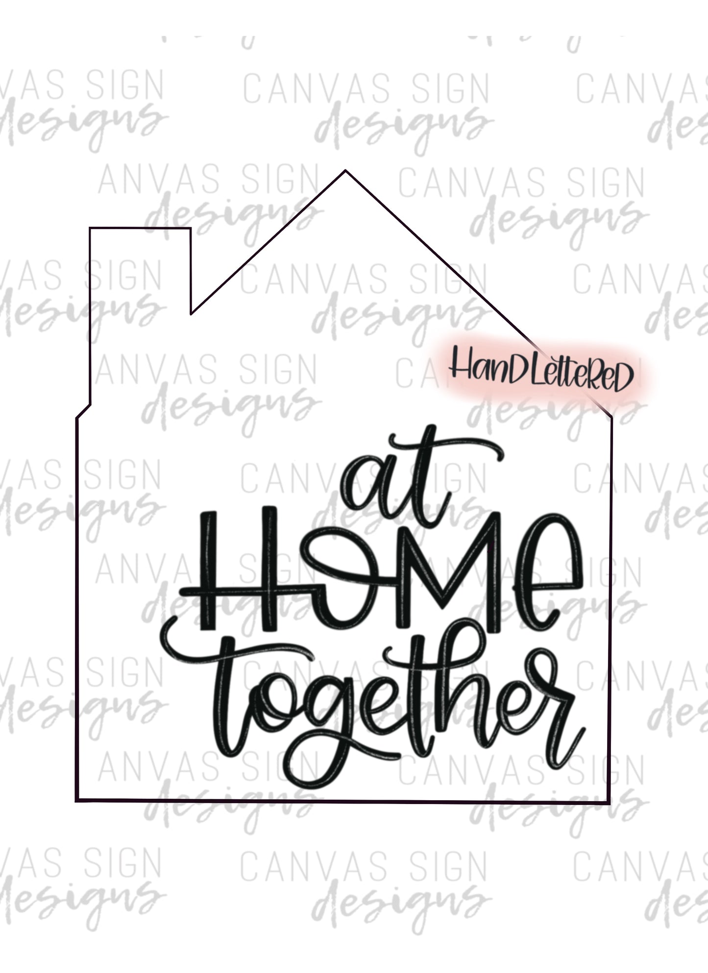 At Home Together Door Hanger Template