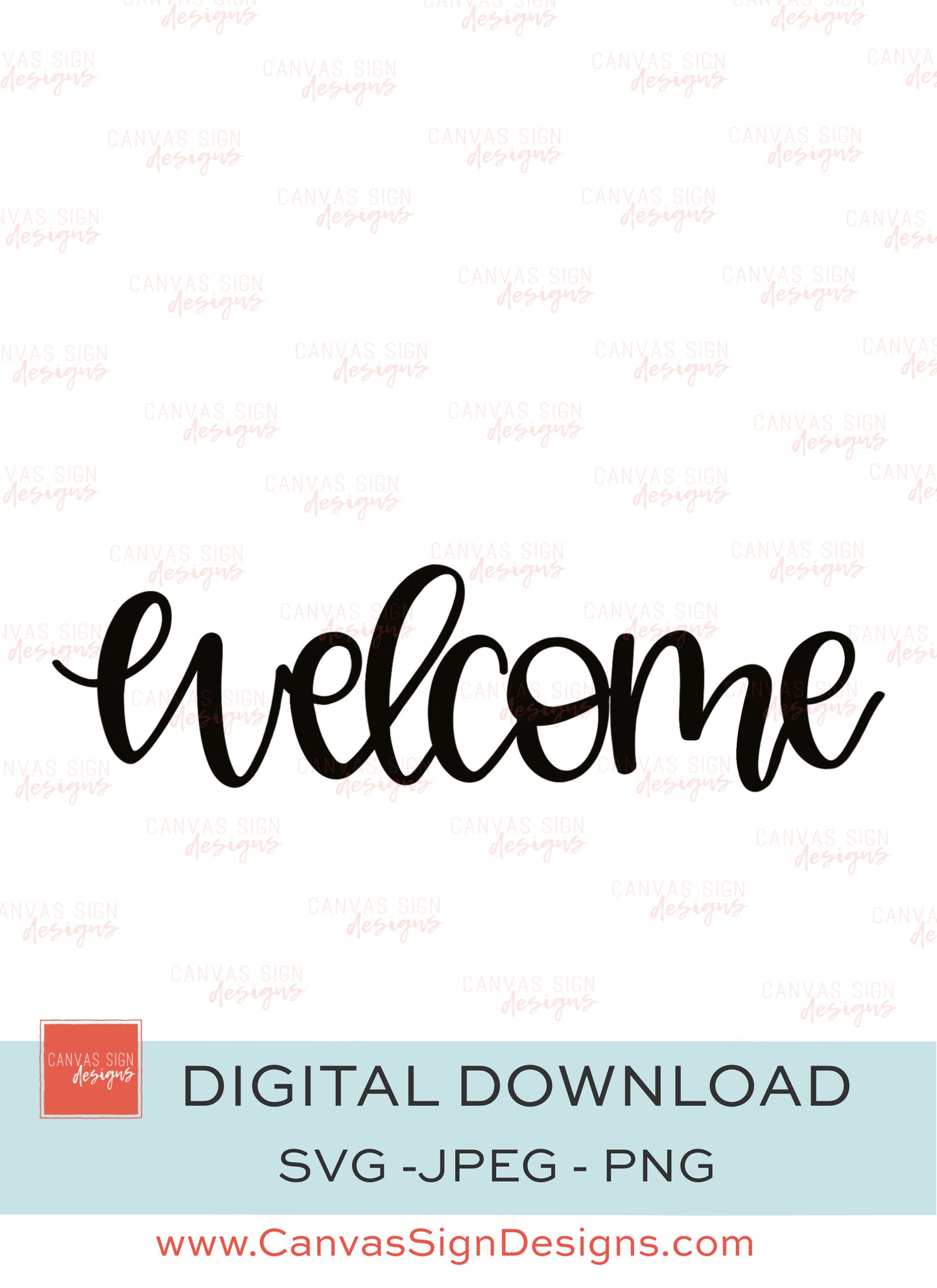 Welcome Hand-Lettered Digital Download