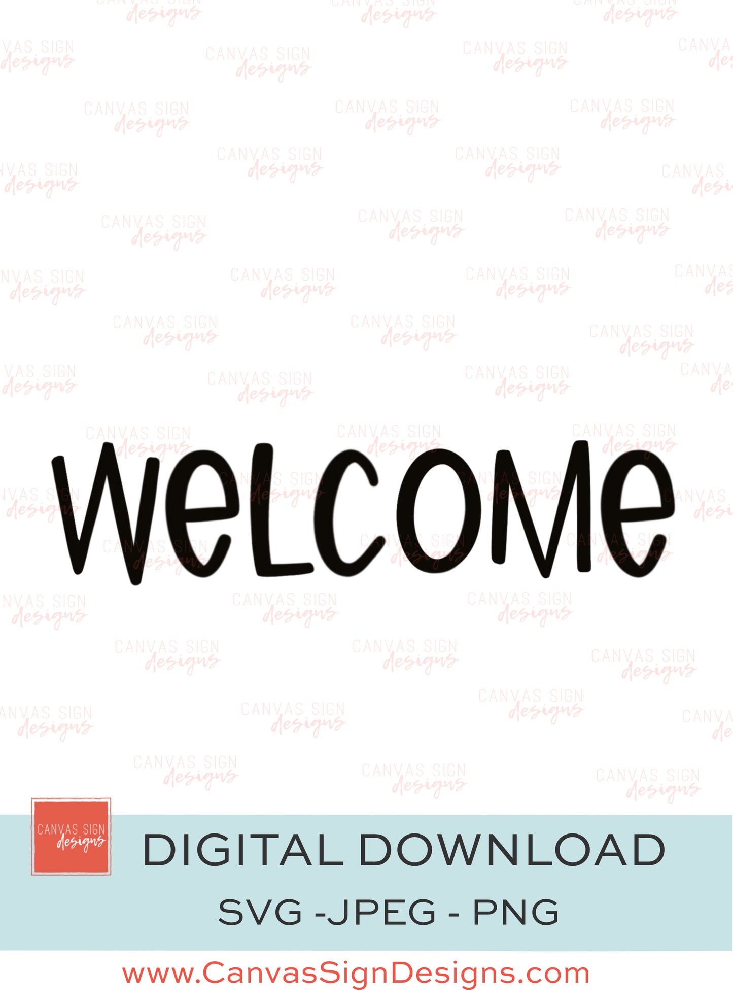 Welcome Hand-Lettered Digital Download