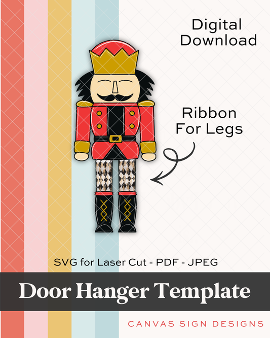 Nutcracker Door Hanger SVG & Template