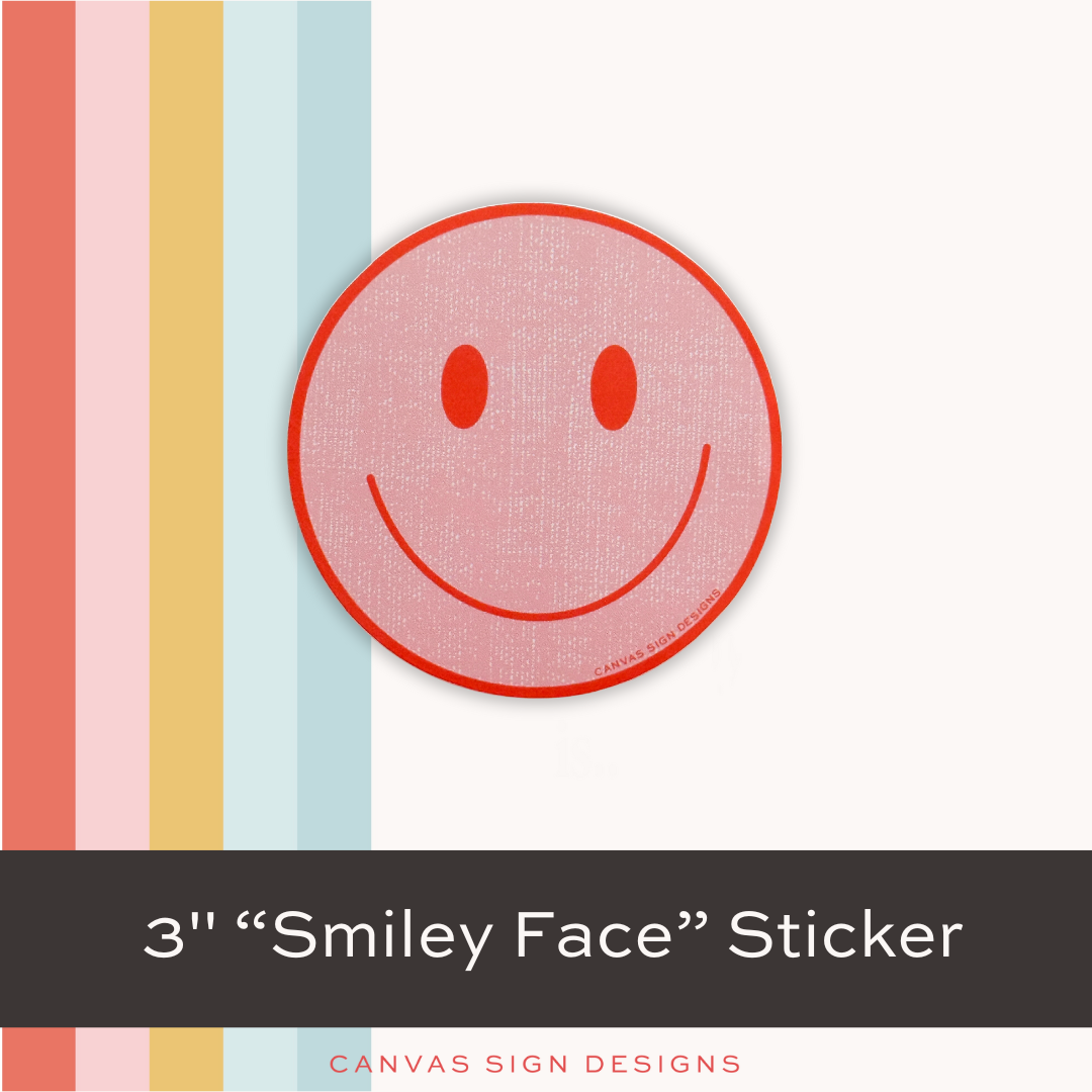 3" Smiley Face Sticker