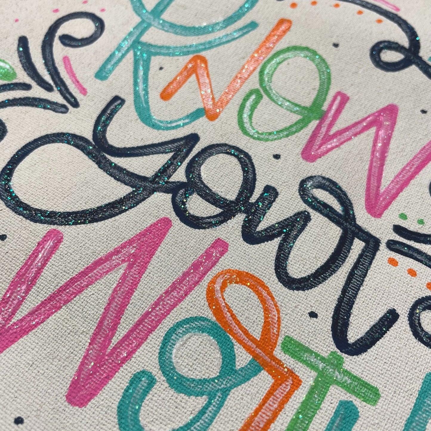 Know Your Worth Hand Lettering Template