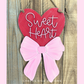 Sweet Heart Bow Door Hanger SVG & Template