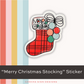 "Merry Christmas Stocking" Sticker