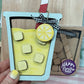 May 2024 Lemonade Glass Shelf Sitter - Happy Mail Project