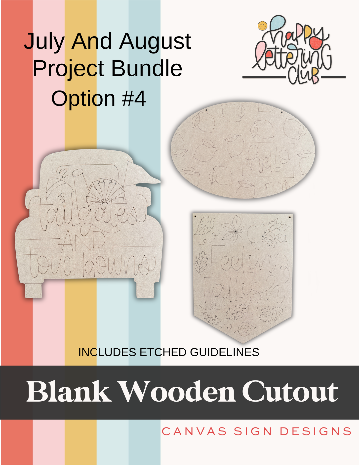 July & August HLC Project Blanks
