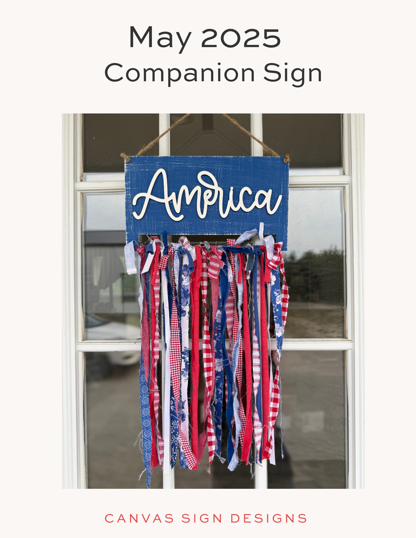 America Rag Banner Companion Sign
