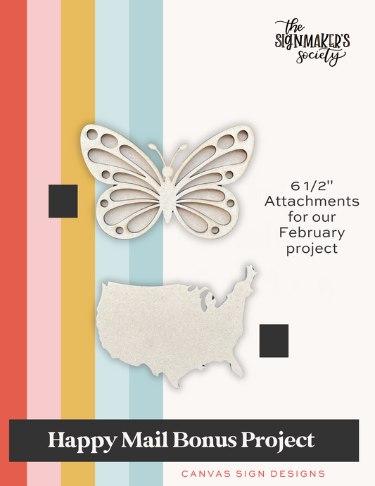 April 2025 Butterfly & America Attachments - Happy Mail Project Kit