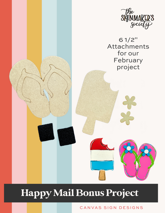 May 2025 Popsicle & Flip Flops Attachments - Happy Mail Project Kit