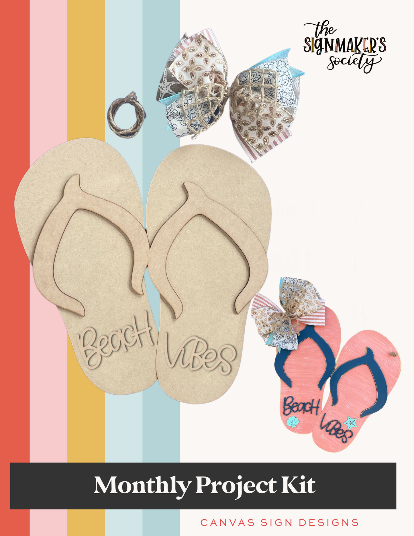 June 2024 Project Kit #2 -  Beach Vibes Flip Flops