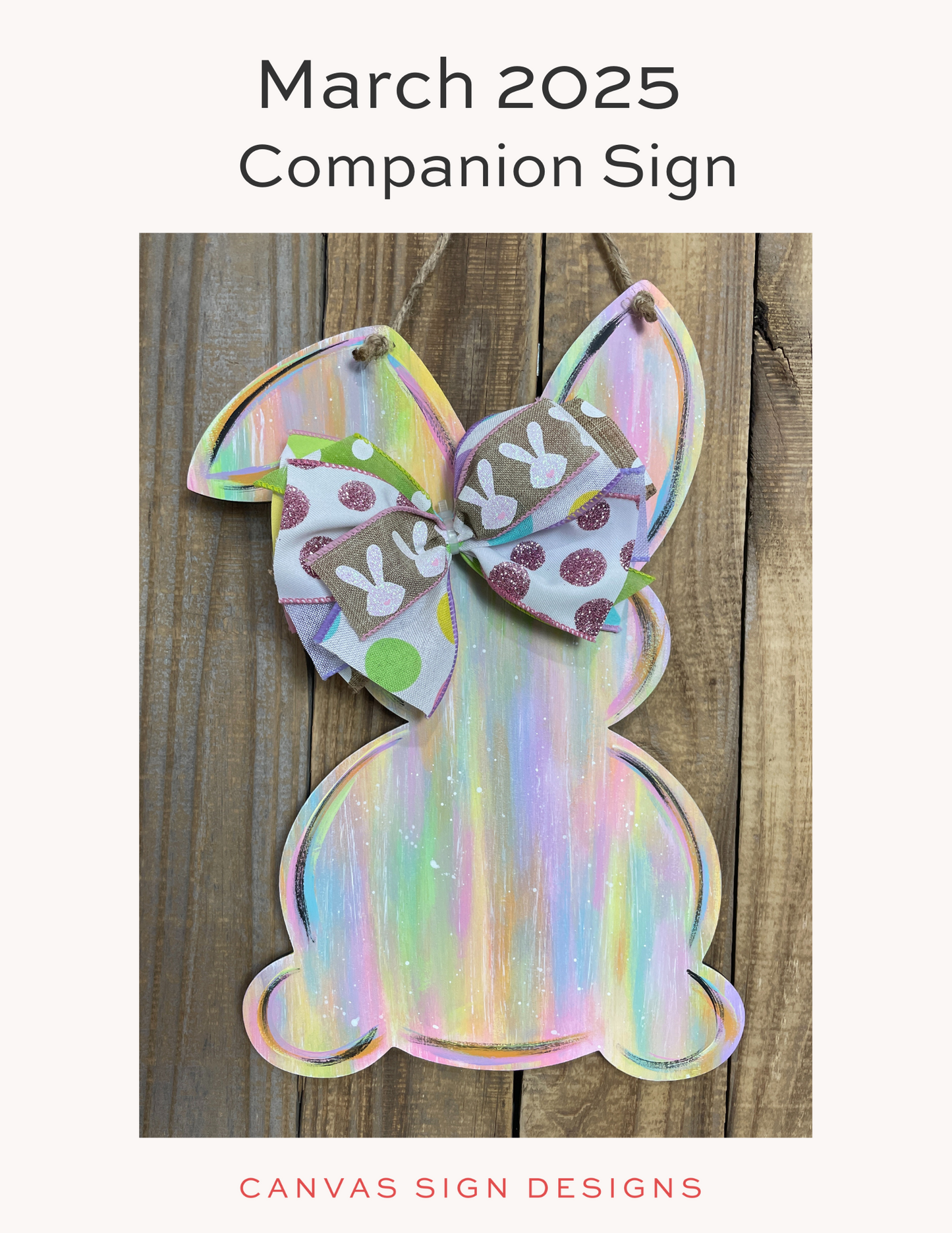 Bunny Companion Sign