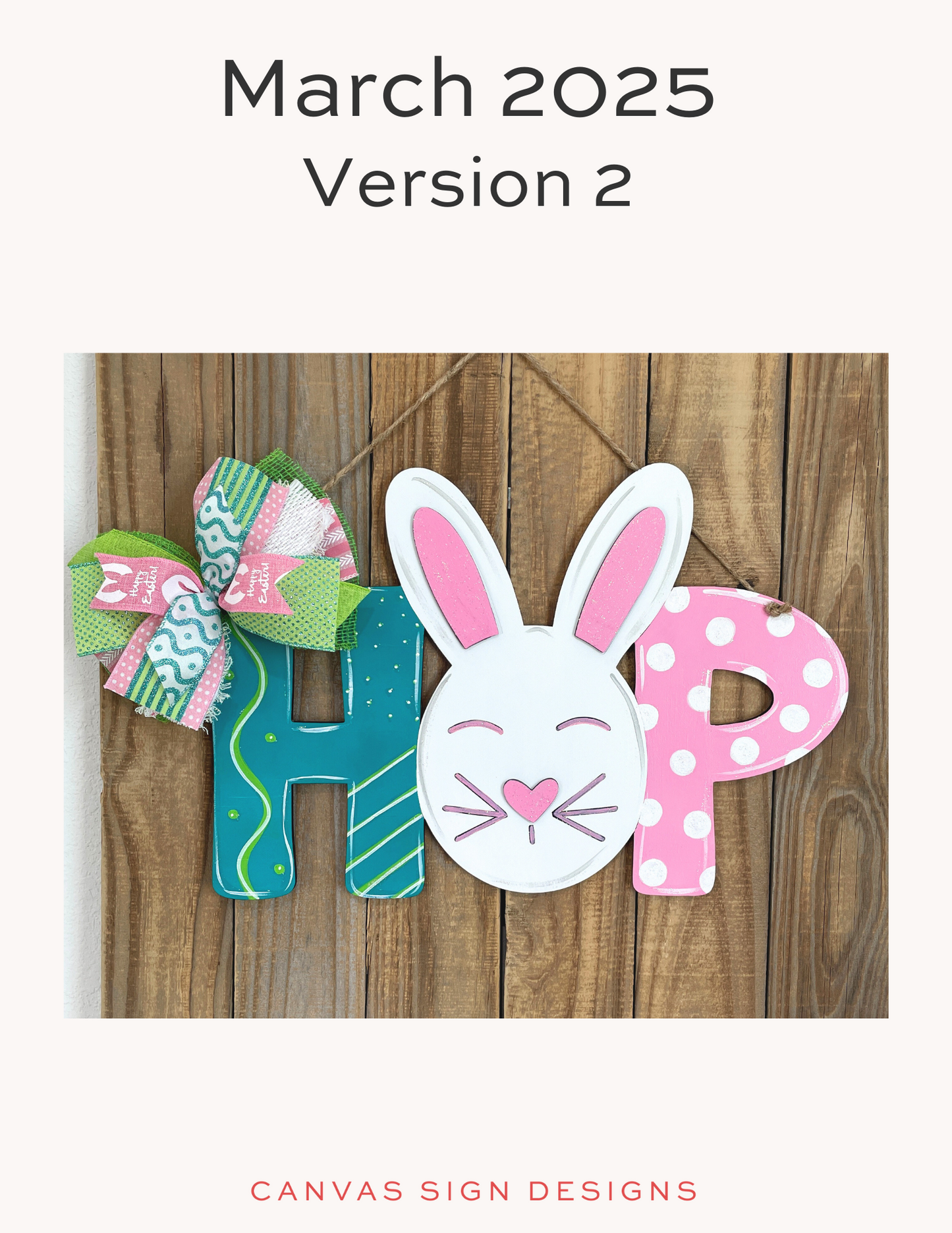March 2025 Project Kit - Bunny Hop Door Hanger