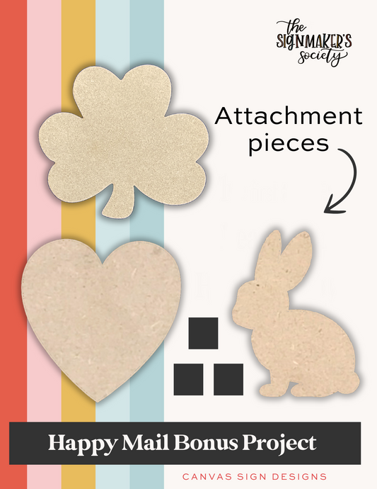 February 2025 Bunny & Heart Attachments - Happy Mail Project Kit