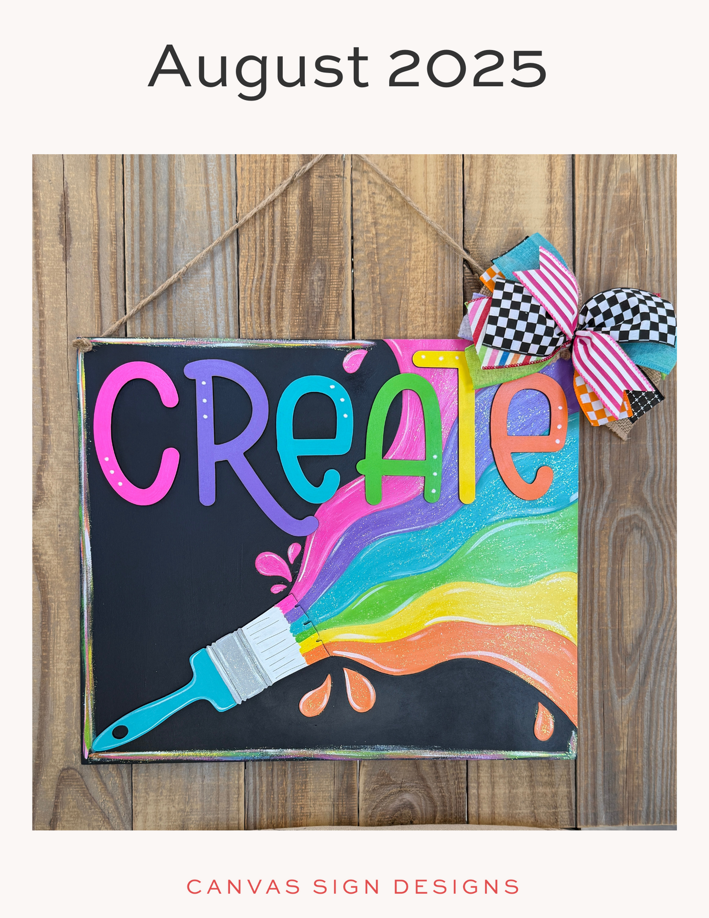 August 2025 Project Kit - Create In Color Door Hanger