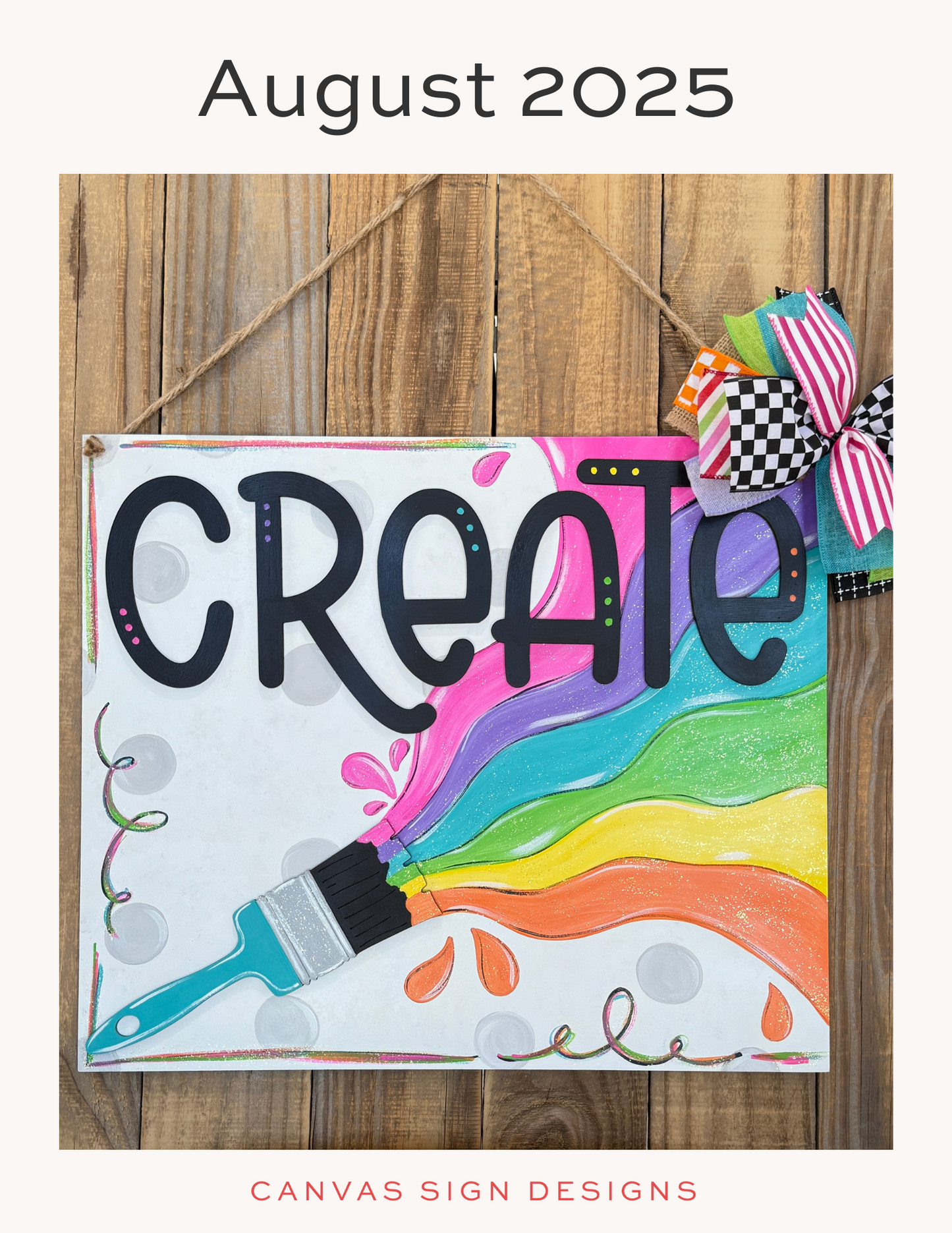 August 2025 Project Kit - Create In Color Door Hanger