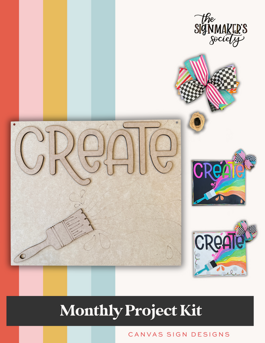 August 2025 Project Kit - Create In Color Door Hanger