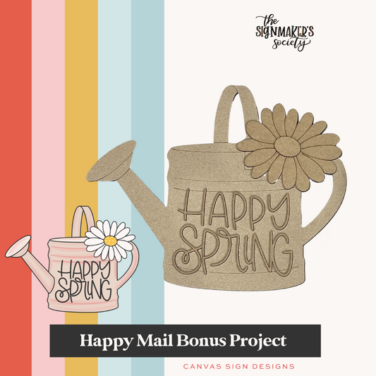 April 2024 Daisy Watering Can Shelf Sitter - Happy Mail Project