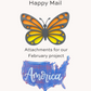 April 2025 Butterfly & America Attachments - Happy Mail Project Kit