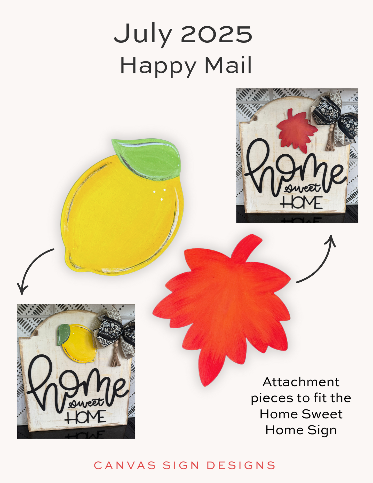 July 2025 Lemon & Leaf Attachments - Happy Mail Project Kit
