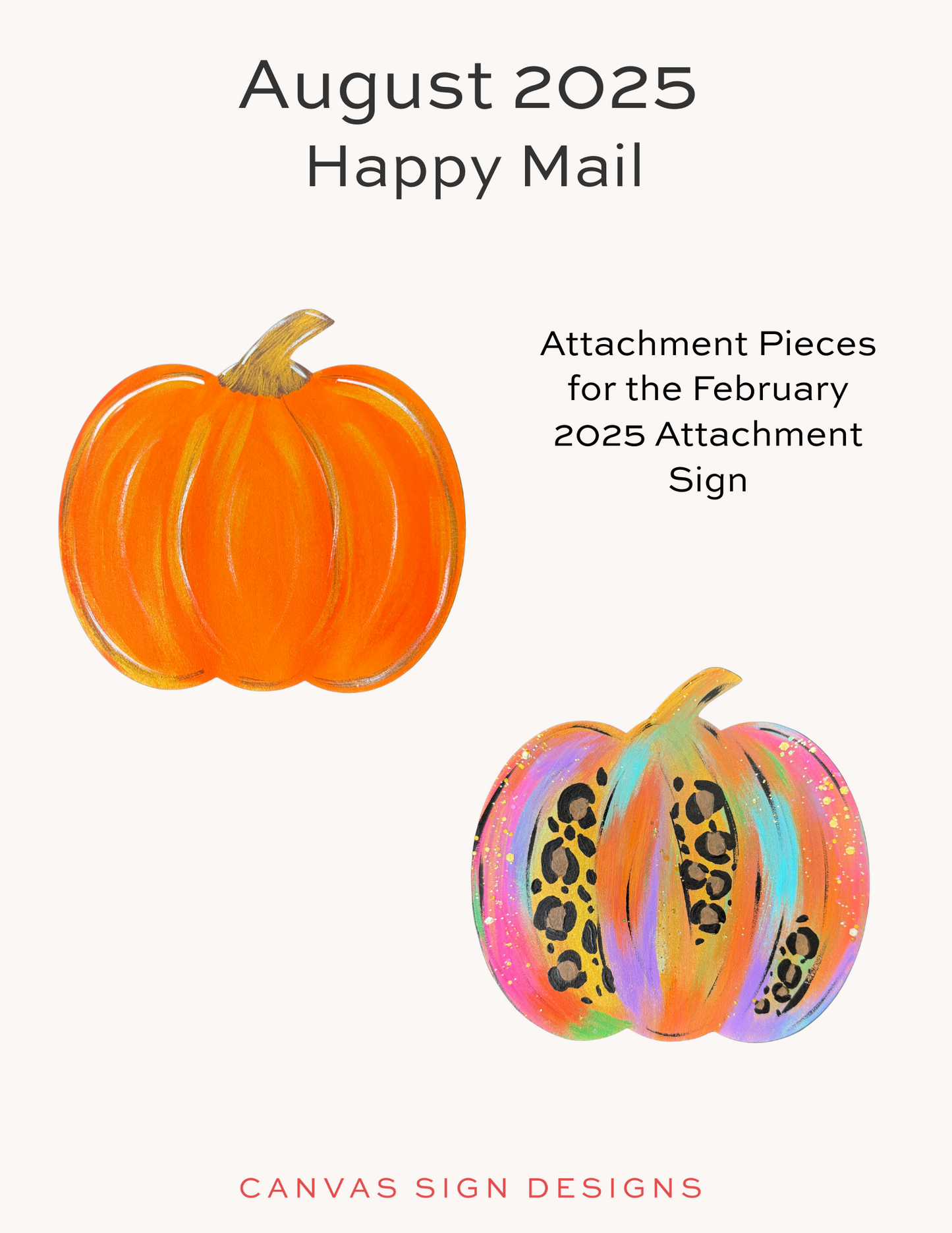 August 2025 Pumpkin Attachments (Set of 2) - Happy Mail Project Kit