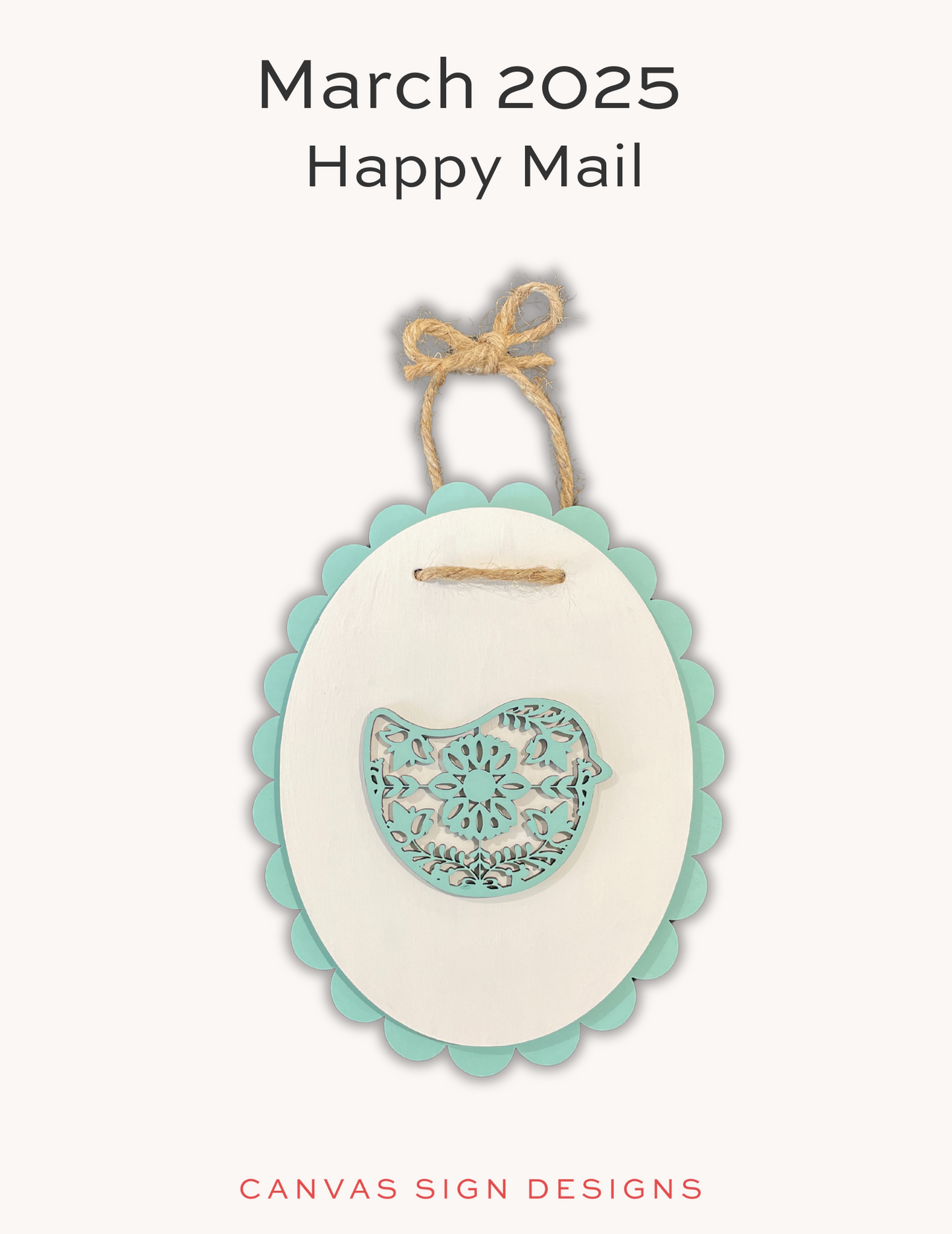 March 2025 Scalloped Spring Bird - Happy Mail Project