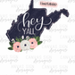 West Virginia PNG file for sublimation printing | door hanger template | flowers | hand lettered | hand drawn | hey y’all