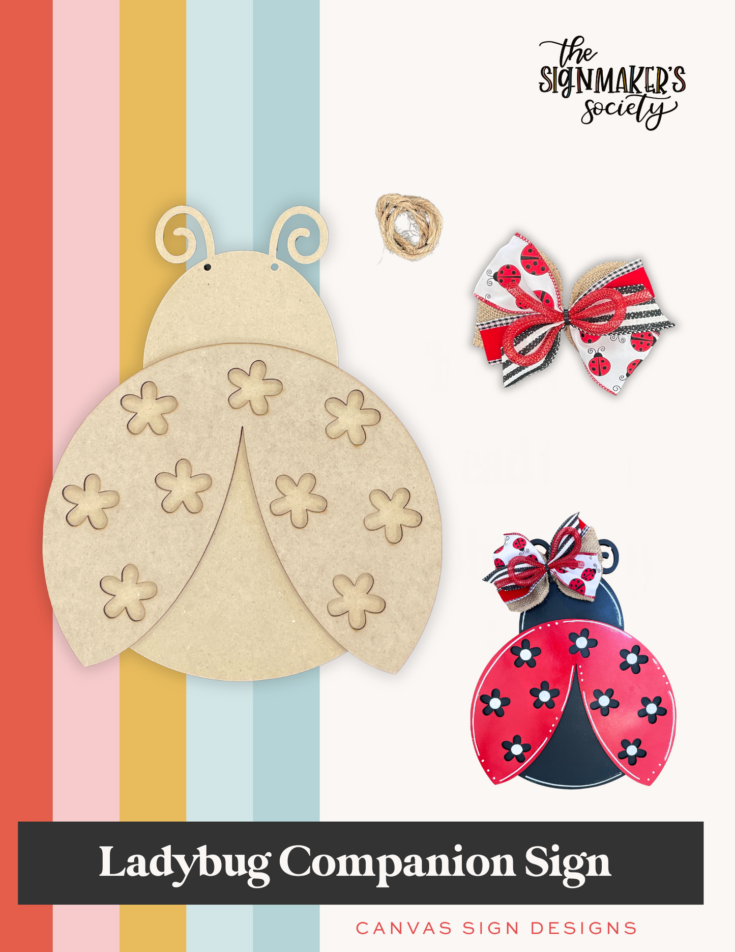 Ladybug Companion Sign