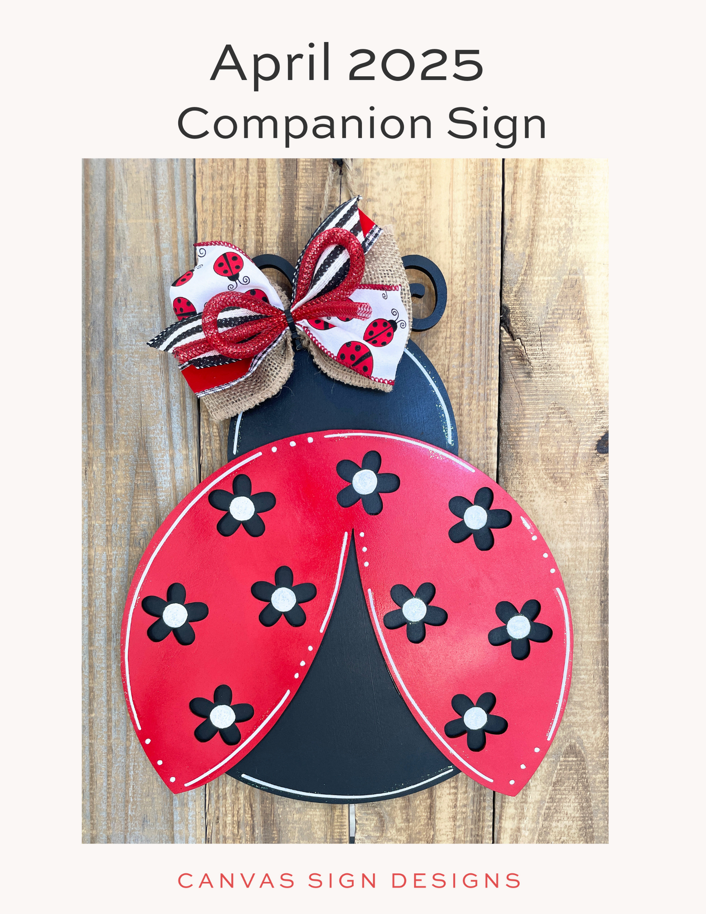 Ladybug Companion Sign