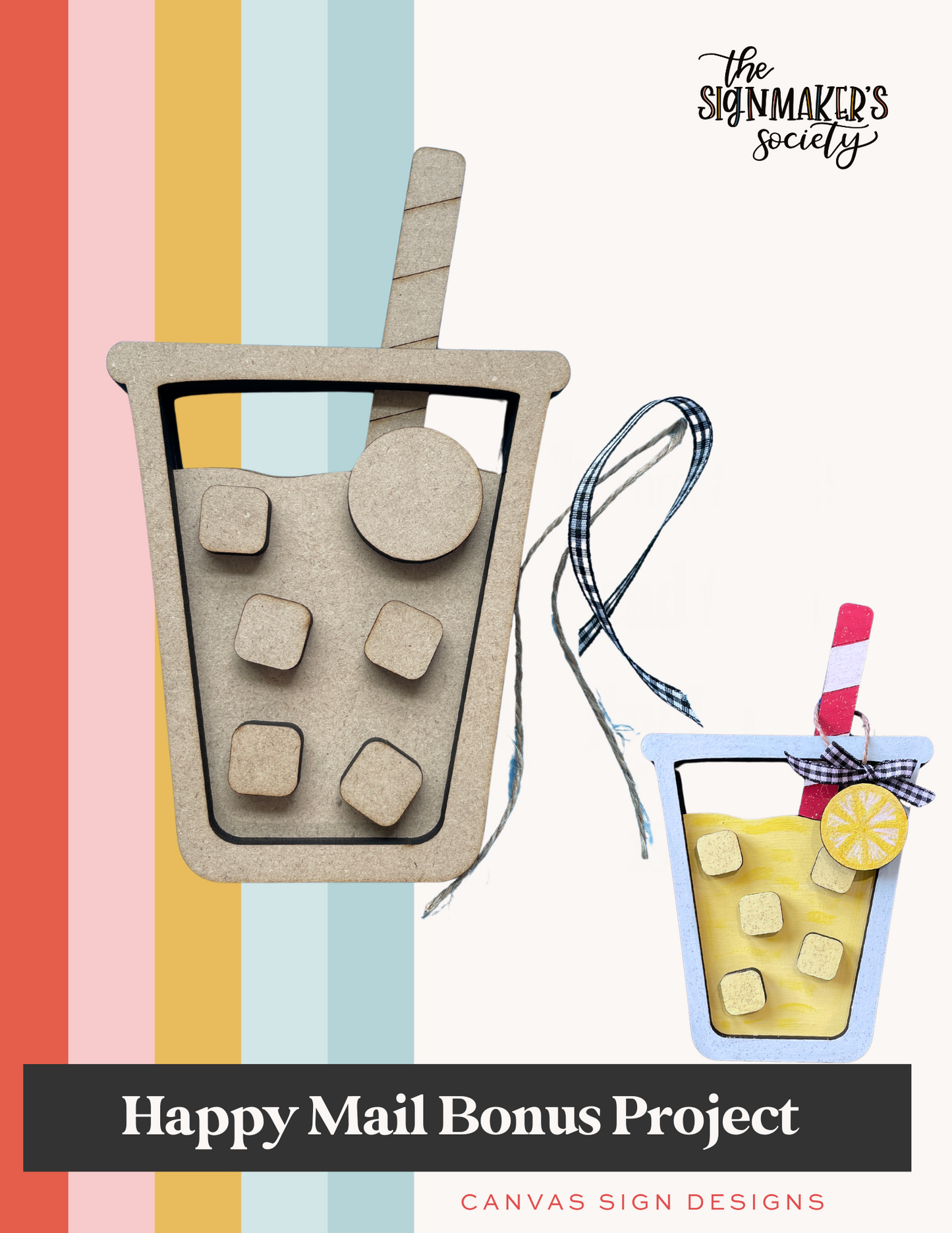 May 2024 Lemonade Glass Shelf Sitter - Happy Mail Project