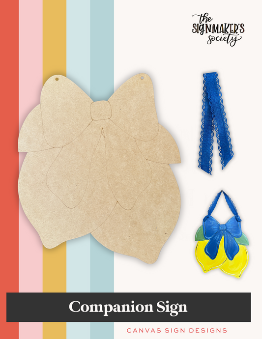 Lemons With Bow Companion Sign