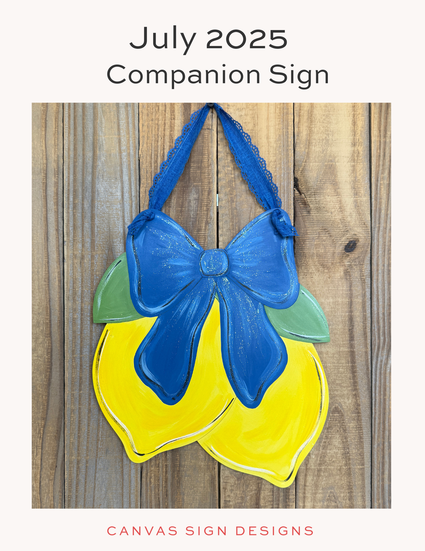 Lemons With Bow Companion Sign
