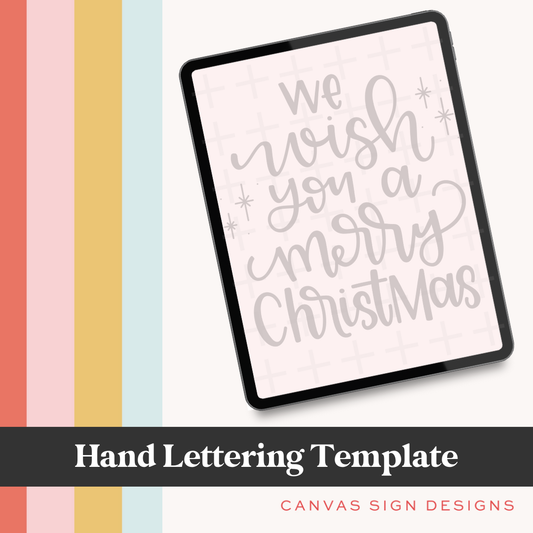 We Wish You A Merry Christmas Hand Lettering Template