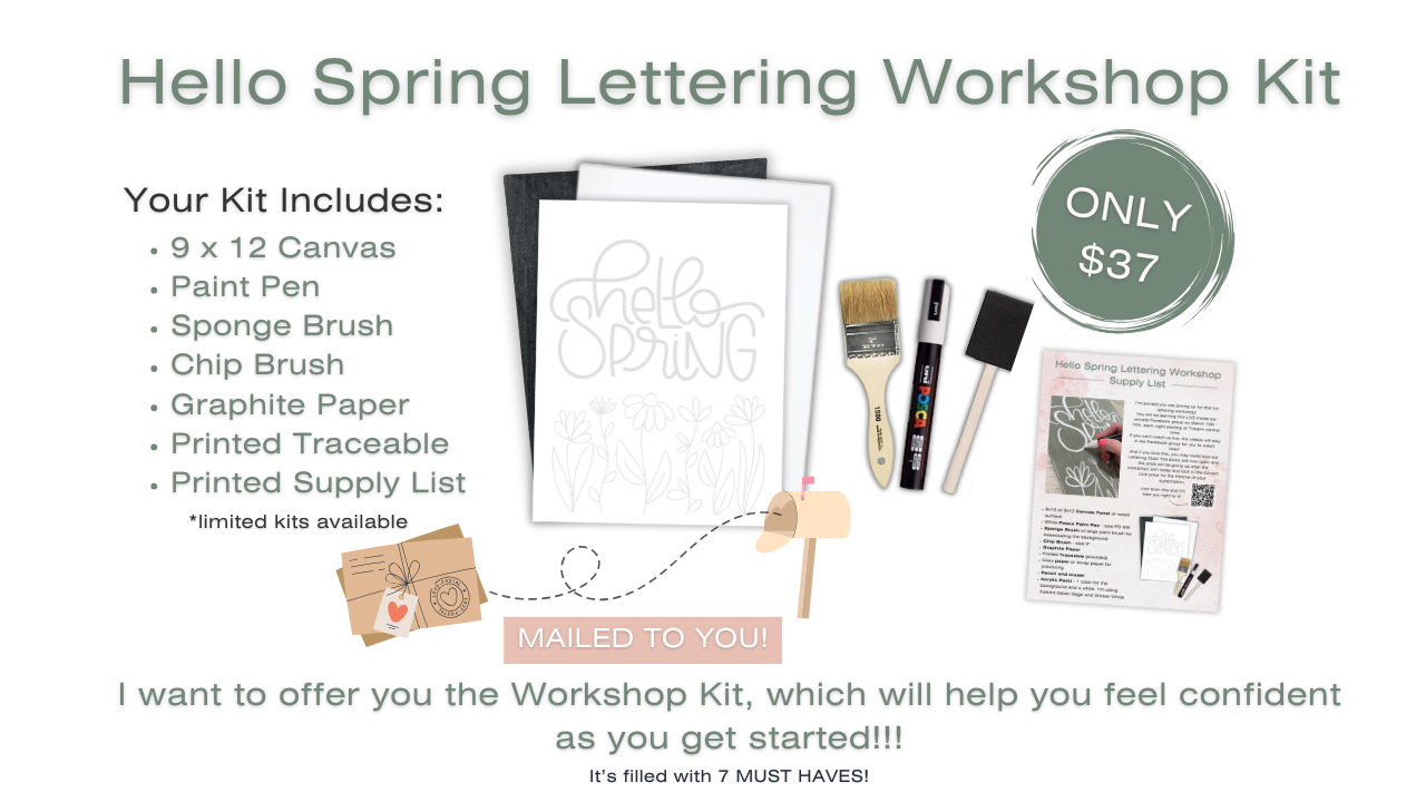 Hello Spring Lettering Workshop Kit