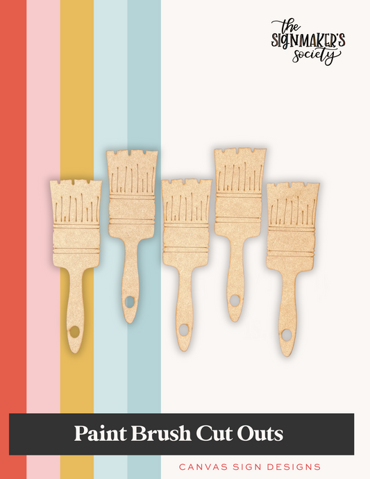 Paint Brush Cut Out Bundle - Set of 5