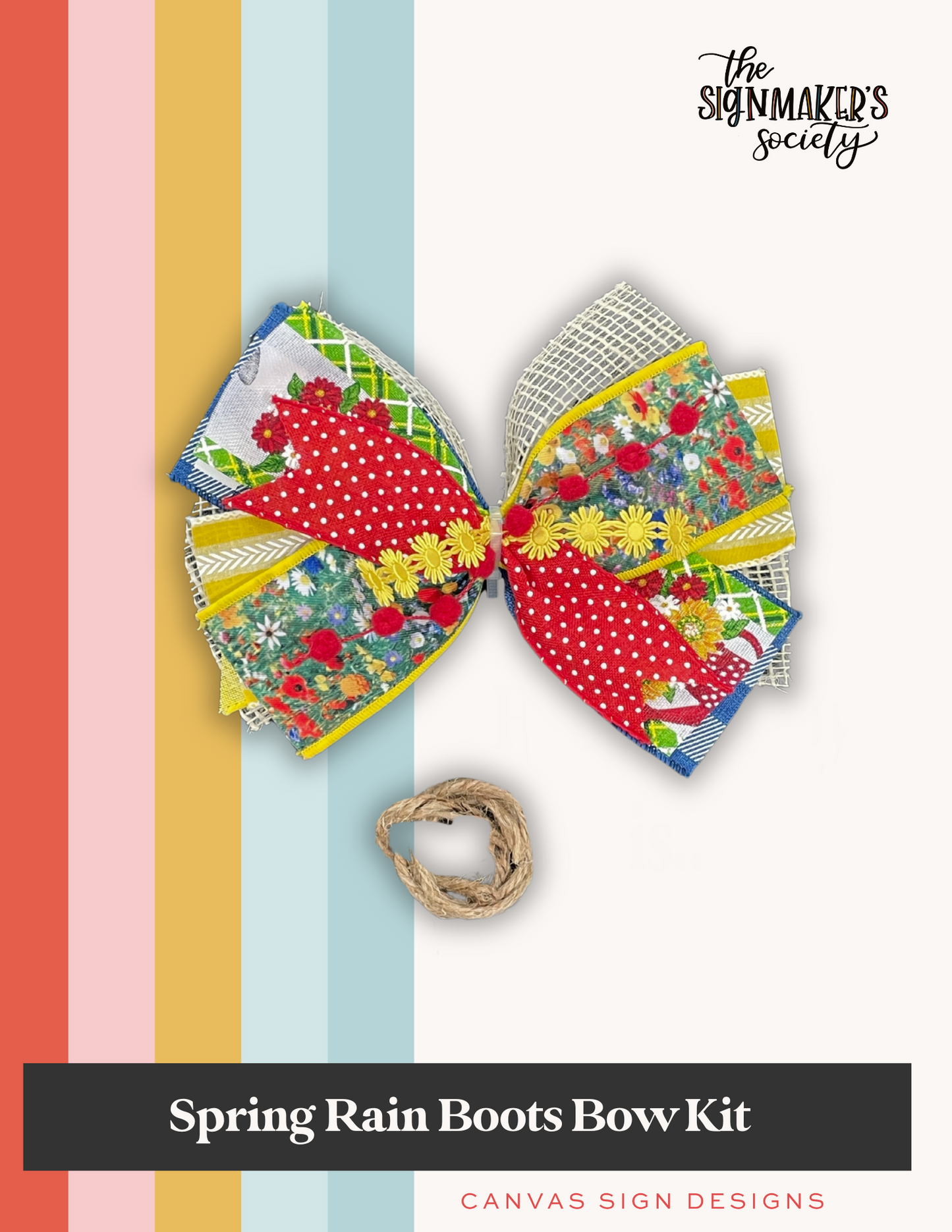 Spring Rain Boots Door Hanger Bow Kit