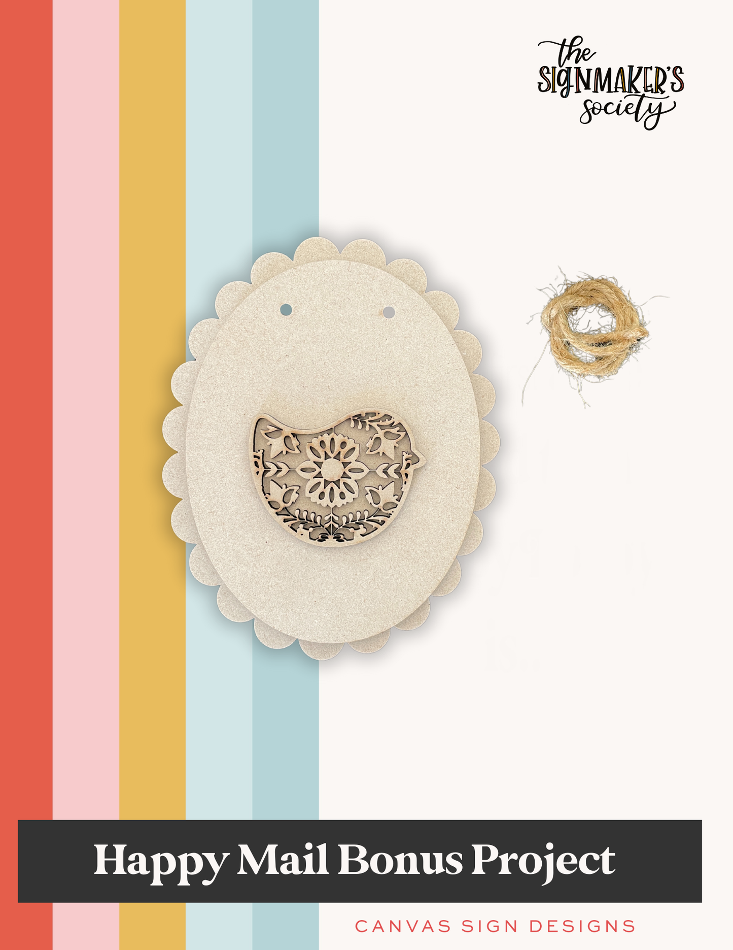 March 2025 Scalloped Spring Bird - Happy Mail Project