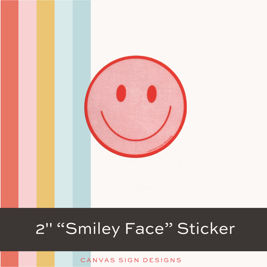 2" Smiley Face Sticker