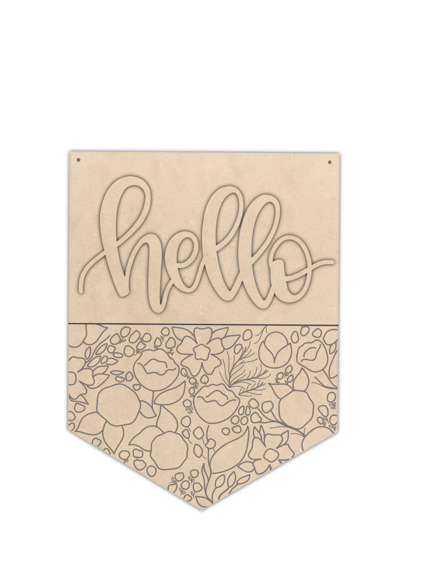 Floral Hello Door Hanger for Spring - Sign Kit for Inner Tribe