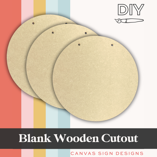 Blank Wooden Round - Set 0f 3